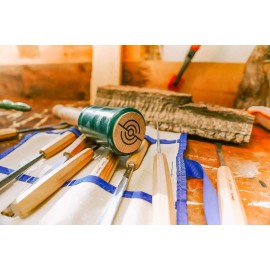 Schaaf Wood Carving Tools, 7pc Expansion Chisel Set with Canvas Case | Full Size Gouges for Beginners, Hobbyists and Professionals | Sharp, Quality-Tested CR-V 60 Steel Blades (Factory Sharpened)