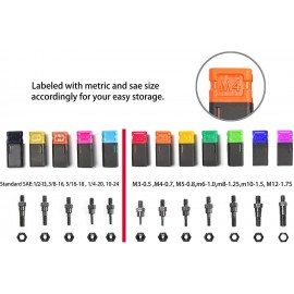 RZX 16 Rivet Nut Tool, Professional Rivet Nut Tool Setter Kit Including 12 Metric and SAE Mandrels, 115Pcs Assorted Rivet Nuts, Effortless Design, aluminum Carrying Case