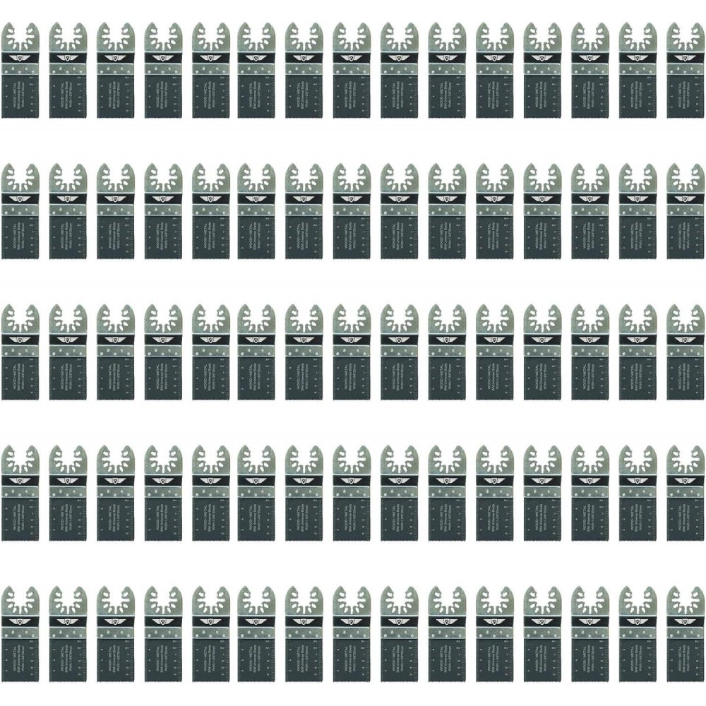75 x TopsTools 35mm FA35B_75 Fast Fit Metal Cutting Blades Compatible with Dewalt Stanley Black and Decker Bosch Fein Multimaster Makita Milwaukee Parkside Ryobi Worx (Fast Change) Multitool