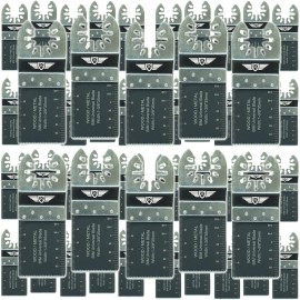 75 x TopsTools 35mm FA35B_75 Fast Fit Metal Cutting Blades Compatible with Dewalt Stanley Black and Decker Bosch Fein Multimaster Makita Milwaukee Parkside Ryobi Worx (Fast Change) Multitool