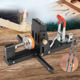 Pocket Hole Jig Kit,Aluminum Alloy Screw Jig Kit Pocket Drill Jig Kit | Drill Jig for Angled Holes, Angle Pocket Hole Jig, Power Tool Accessory Jigs for Joinery Work