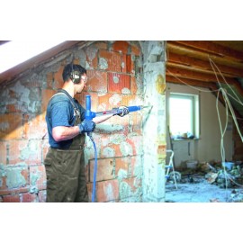 Scheppach Air Spade Aero2Spade for Compressor (Compressed Air Hammer 27 Joules, 6.3 Bar, Combination Device with Quick-Change System, Compressed Air Chisel incl. 5 Tool attachments Set)