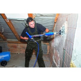 Scheppach Air Spade Aero2Spade for Compressor (Compressed Air Hammer 27 Joules, 6.3 Bar, Combination Device with Quick-Change System, Compressed Air Chisel incl. 5 Tool attachments Set)