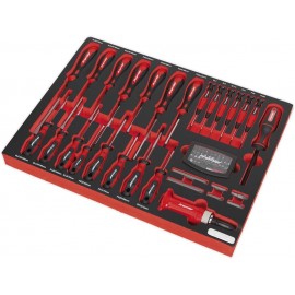 Sealey Tbtp04 Tool Tray with Screwdriver Set 72Pc