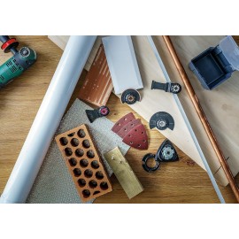 Bosch Home and Garden 2609256F49 Bosch Universal Project Set 12 Pieces (Mix & Match, PMF 250 CES, in Small Accessory Box), Multi-Coloured