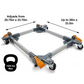 Bora Portamate Mobile Base PM-3550 Industrial Strength with Swivel Wheels – Universal, Super Heavy Duty, Adjustable Rolling Kit, Dolly Roller for Equipment, Power Tools, Machines- 1500 lb Capacity
