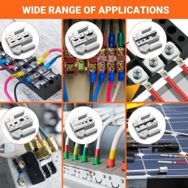 Preciva Crimping Tool Set,Ratchet Cable Crimp Plier Tool Kit, Electrical Terminal Cable Crimper with 6 Heads for Quick Change, Heat Shrink/Insulated/Bare/Ferrules/Spade Crimp/Solar Energy Terminals