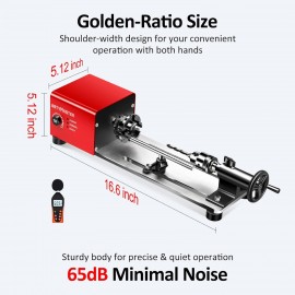 ArtyMaster Mini Lathe, 24VDC Mini Wood Lathe Tools Milling Machine Accessories, Infinitely Variable Speed, Ideal for DIY Woodworking and Wood Drilling