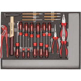 GEDORE Red Tool Set in Foam Modules, 129 Pieces