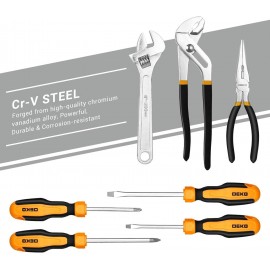 DEKOPRO 192 Piece Mechanics Tool Set Socket Wrench Set,Auto Repair Hand Tool Kit Wrench Tool Box Set with Plastic Storage Case