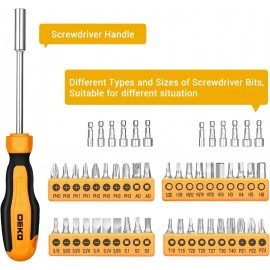 DEKOPRO 192 Piece Mechanics Tool Set Socket Wrench Set,Auto Repair Hand Tool Kit Wrench Tool Box Set with Plastic Storage Case
