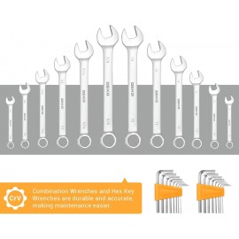 DEKOPRO 192 Piece Mechanics Tool Set Socket Wrench Set,Auto Repair Hand Tool Kit Wrench Tool Box Set with Plastic Storage Case