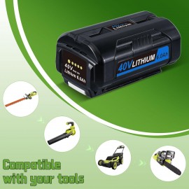 Dasnite OP4040A1 6.0Ah Lithium-ion Battery Replacement for 40V Collection Cordless Power Tools OP4040 OP4026 OP4030 OP4050 OP4060A Battery