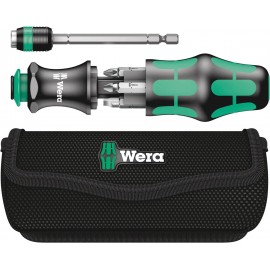Wera Tool-Check Plus Mini Bit Ratchet, Socket, Screwdriver & Bit Set, 39pc, 05056490001 & Compact Tool Set Kraftform 20 with Pouch, SL/PH/PZ, 7 Pieces