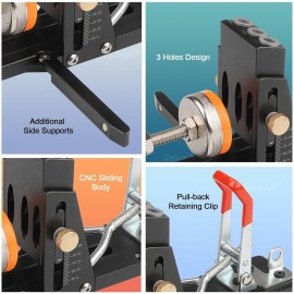 Angle Pocket Hole Jig | Aluminum Alloy Drill Jig Kit, Screw Jig Kit,Power Tool Accessory Jigs Woodworking Jig Kit for Woodworking