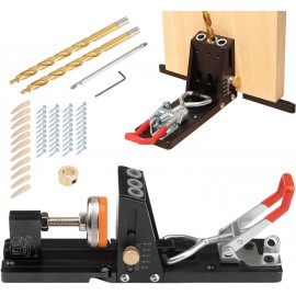 Angle Pocket Hole Jig | Aluminum Alloy Drill Jig Kit, Screw Jig Kit,Power Tool Accessory Jigs Woodworking Jig Kit for Woodworking