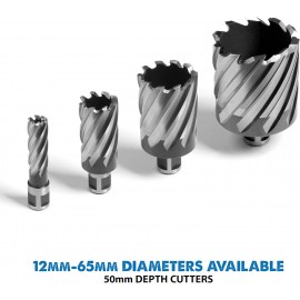 Evolution Power Tools Long Series Broaching Cutter For Magnetic Drill Universal Fitting Mag Drilling Bit 50mm Length x 59 mm Diameter