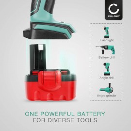 CELLONIC Battery Replacement for Bosch PSR14.4, PSR 1440, ART26 Easytrim, PSR 14.4ve-2 (Bosch BAT038, BAT040, BAT140, BAT159) 2607335685, 2607335686, 2607335432 Cordless Power Tools - 14.4V NiMH 3Ah