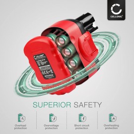 CELLONIC Battery Replacement for Bosch PSR14.4, PSR 1440, ART26 Easytrim, PSR 14.4ve-2 (Bosch BAT038, BAT040, BAT140, BAT159) 2607335685, 2607335686, 2607335432 Cordless Power Tools - 14.4V NiMH 3Ah