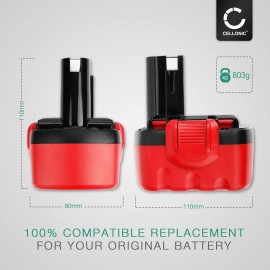 CELLONIC Battery Replacement for Bosch PSR14.4, PSR 1440, ART26 Easytrim, PSR 14.4ve-2 (Bosch BAT038, BAT040, BAT140, BAT159) 2607335685, 2607335686, 2607335432 Cordless Power Tools - 14.4V NiMH 3Ah