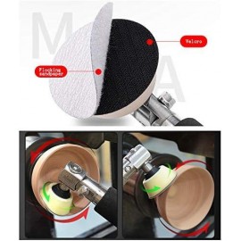 Wood Turning Lathe Sanding Tools Hand Held Bowl Sander with Rotatable Spindle Head 2 Inch 3 Inch Pads Discs