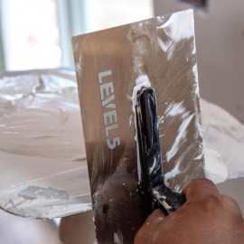 Drywall Hand Trowel, 11.5-Inches | Triple-Hardened Stainless Steel Construction | High-Impact Handle | Sheet-Rock Gyprock Wall-Board Plasterboard | Level 5 Tools