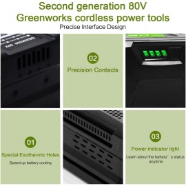 BaYte Lithium Battery 4.0Ah/6.0Ah 80V Replacement Battery Cordless Power Tool Battery,4.0Ah