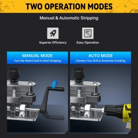 GEEKBEE Manual Wire Stripper Machine for 0.06-1, Copper Wire Stripper with Hand Crank, Drill-Powered Wire Stripping Tool for 1.5-25 mm Scrap Wire, Stripping Tool for Copper Scrap Recycling