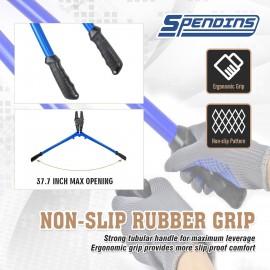 SPENDINS 24 Inch Hand Swaging Cutting Tool, Wire Rope Crimping Tool for 1/16 3/32 1/8 5/32 3/16 Wires, 2-in-1 Crimper and Cutter, Swager Crimper for Copper Aluminum Oval Sleeve and Stop Sleeve