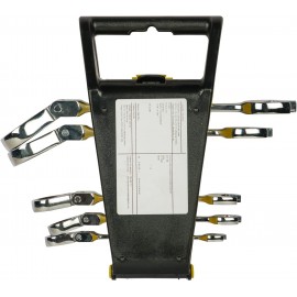 Stanley 4-91-444 Combination Spanner with Ratchet Swivelling, Silver, Set of 6 Piece