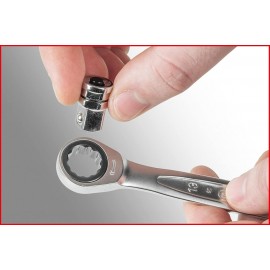 KS Tools 503.4266 GEARplus Combination ratcheting spanner set, 16 Count (Pack of 1)