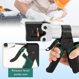 CGOLDENWALL Manual Hydraulic Crimping Tool with 180°Head Rotation- Safety Valve- Release Lever HT-150 Hydraulic Crimper Cable Crimping Tool for Terminating 4-120mm² Copper Lugs&4-150mm² Aluminium Lugs