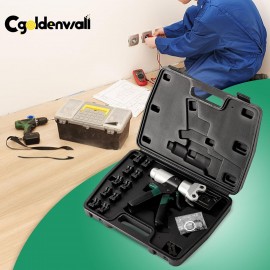 CGOLDENWALL Manual Hydraulic Crimping Tool with 180°Head Rotation- Safety Valve- Release Lever HT-150 Hydraulic Crimper Cable Crimping Tool for Terminating 4-120mm² Copper Lugs&4-150mm² Aluminium Lugs