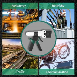 CGOLDENWALL Manual Hydraulic Crimping Tool with 180°Head Rotation- Safety Valve- Release Lever HT-150 Hydraulic Crimper Cable Crimping Tool for Terminating 4-120mm² Copper Lugs&4-150mm² Aluminium Lugs