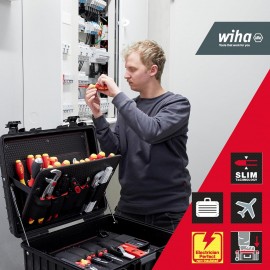 Wiha 9300702 Competence Electrician Tool Set VDE-Insulated Screwdriver Kit, Black, X-Large, 80-Piece