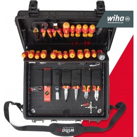 Wiha 9300702 Competence Electrician Tool Set VDE-Insulated Screwdriver Kit, Black, X-Large, 80-Piece