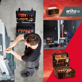 Wiha 9300702 Competence Electrician Tool Set VDE-Insulated Screwdriver Kit, Black, X-Large, 80-Piece