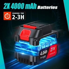 Cordless Impact Wrench - 2 * 4Ah Battery 850Nm Torque Very Powerful, Professional Tool Suitable for Various scenarios Power Through Any Task with Ease