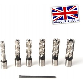 Evolution Power Tools HTCCUTKIT6L Long Series Magnetic Drilling Cutter Kit, 50 mm (Pack of 6)