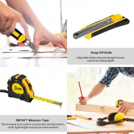 298 Pcs Home Tool Kit Set, Mechanic Tool Set for Car Motorbike Repair Daily Maintenance, Household DIY Tool Box with Tools Included, Hammer Pliers Screwdrivers Basic Hand Tool Sets