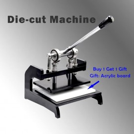 SMVAUON Double Wheel Hand Leather Cutting Machine BateRpak Photo Paper PVC Sheet Mold Cutter Leather Die Cutting Machines DIY Tools