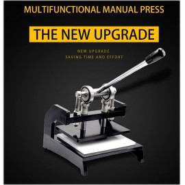 SMVAUON Double Wheel Hand Leather Cutting Machine BateRpak Photo Paper PVC Sheet Mold Cutter Leather Die Cutting Machines DIY Tools