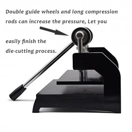 SMVAUON Double Wheel Hand Leather Cutting Machine BateRpak Photo Paper PVC Sheet Mold Cutter Leather Die Cutting Machines DIY Tools