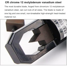 HLGKBY Hydraulic Nut Splitter, 12 Ton/ 16 Ton Split Type Nut Cutter Separator for Removing Rust Screw Nut, Nut Breaker Opener Removal Tool, with Hand Pump & Large/Small Cutter Heads F24