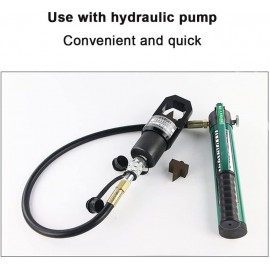 HLGKBY Hydraulic Nut Splitter, 12 Ton/ 16 Ton Split Type Nut Cutter Separator for Removing Rust Screw Nut, Nut Breaker Opener Removal Tool, with Hand Pump & Large/Small Cutter Heads F24