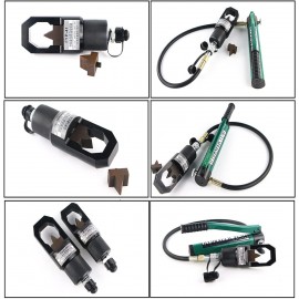 HLGKBY Hydraulic Nut Splitter, 12 Ton/ 16 Ton Split Type Nut Cutter Separator for Removing Rust Screw Nut, Nut Breaker Opener Removal Tool, with Hand Pump & Large/Small Cutter Heads F24