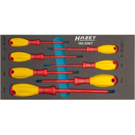 HAZET 163-229/7 Slot Cross Recess PH Profile VDE Screwdriver Set - Multi-Colour