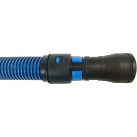 Cen-Tec Systems 94434 Quick Click 5m Antistatic Wet/Dry Dust Extraction Hose with Power Tool Adaptor Set (25mm, 38mm ID 38mm, 48mm OD) - Blue