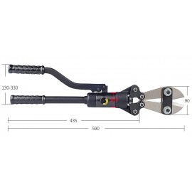 MXBAOHENG Hydraulic Rebar Cutter 6T Hand Rebar Cutting Machine Steel Rebar Cutting Tool for Cutting Steel Bar Range 4-16mm