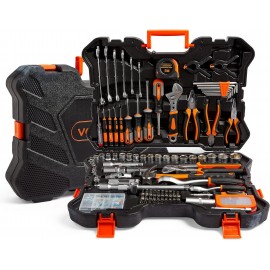 VonHaus Socket & Tool Set, 256 Piece Tool Set with Socket Set, in Heavy Duty Storage Case, Everything You Need for DIY, Workshop & Garage, Spanners, Pliers, Screwdrivers & Grips, 2 Year Warranty